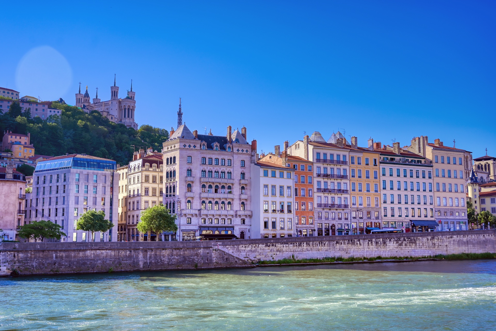 Lyon from the Saone