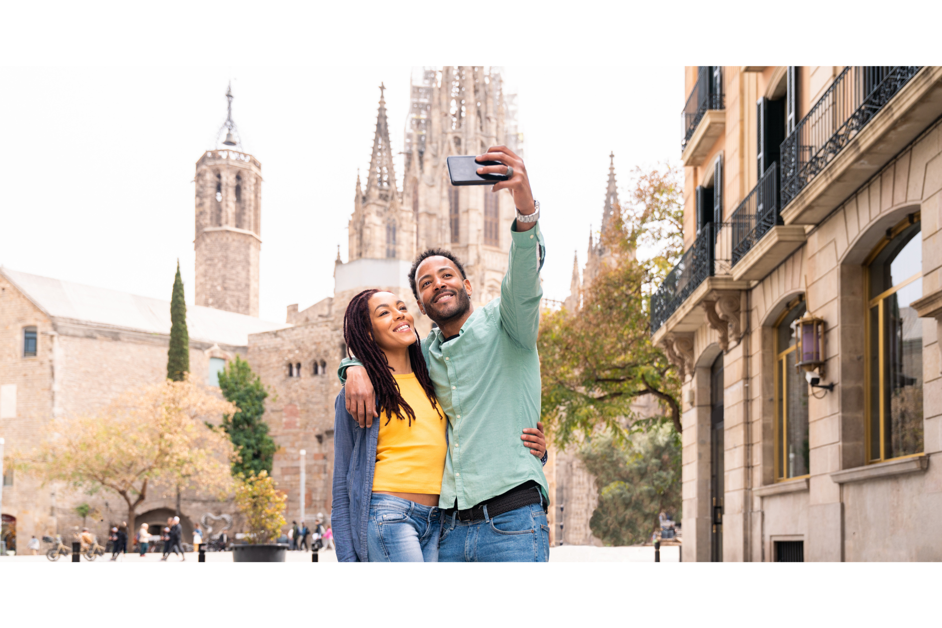 Tourists in Barcelona