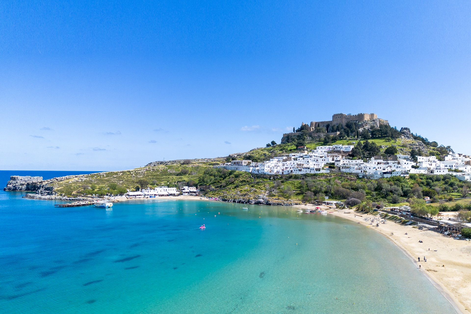 Lindos bay on Rhodes