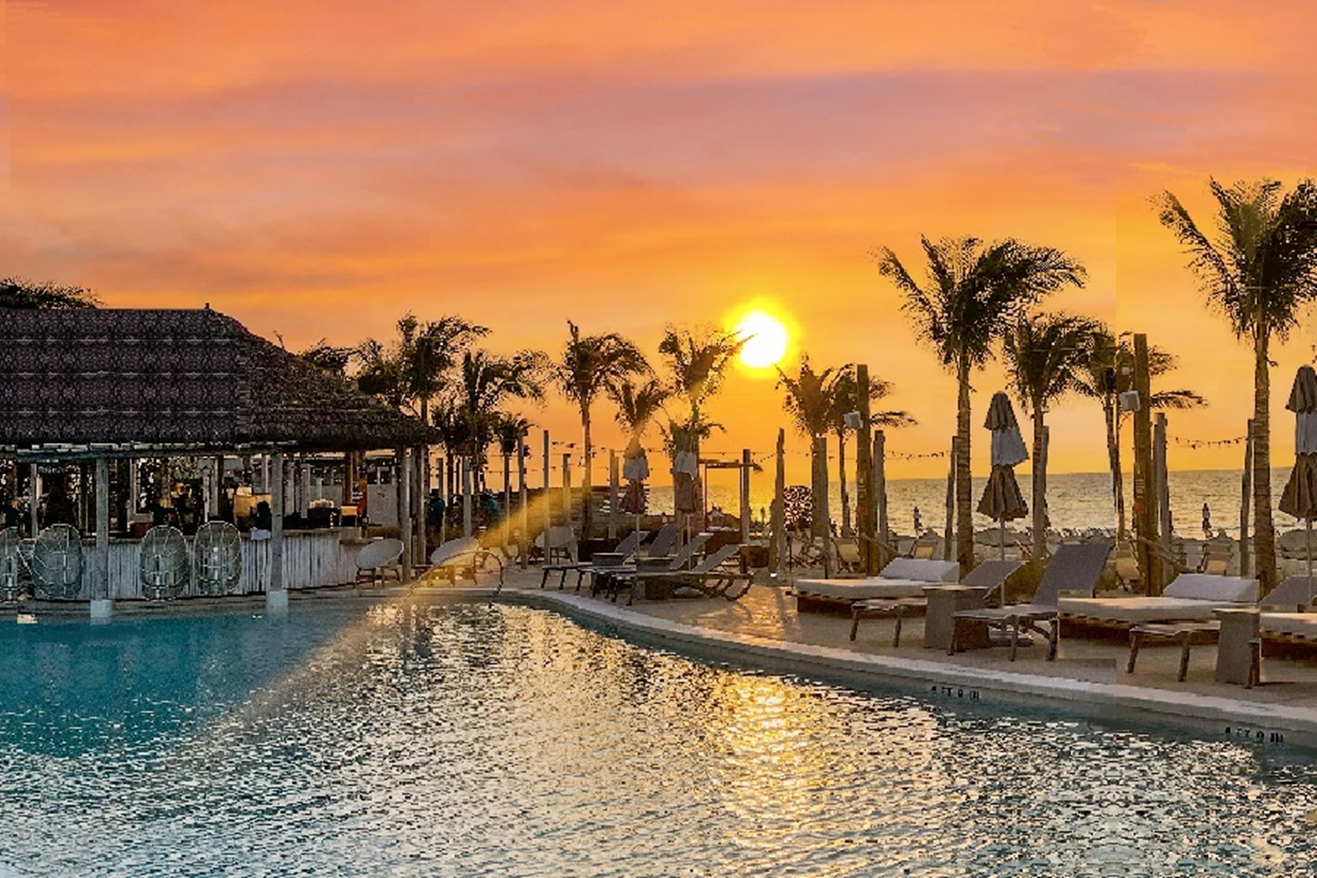 Bimini Beach club at sunset