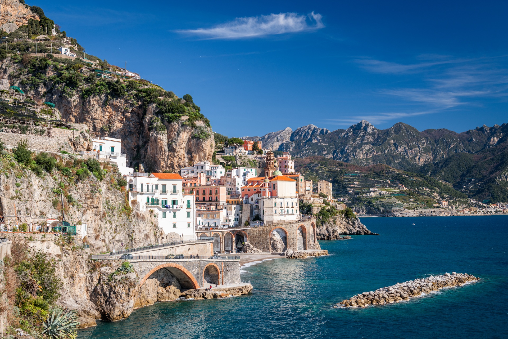 The Amalfi Coastline from Salerno