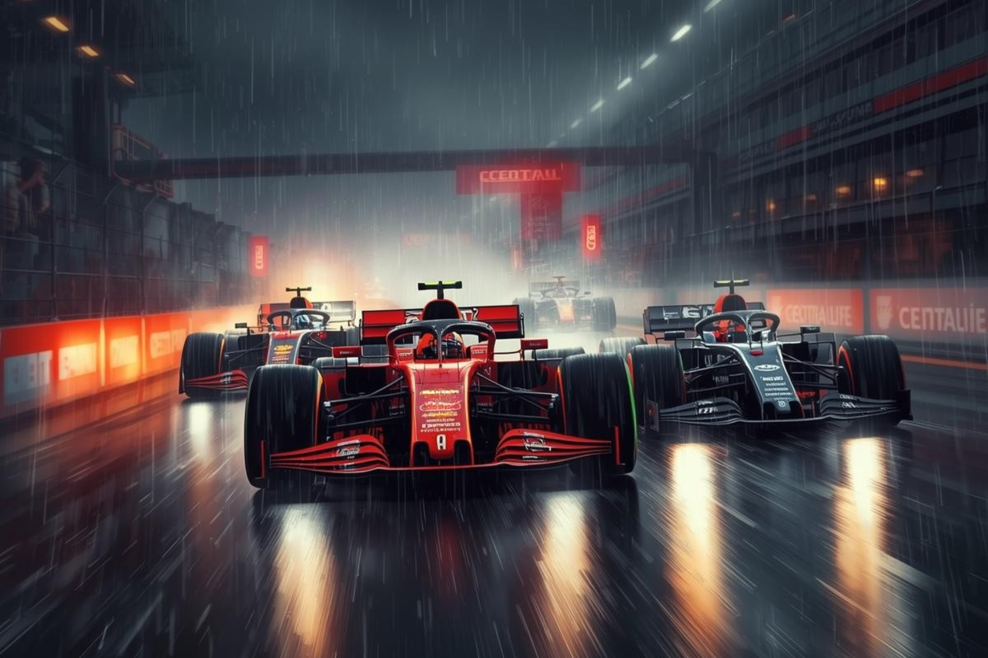 Art Depicting Cars Racing