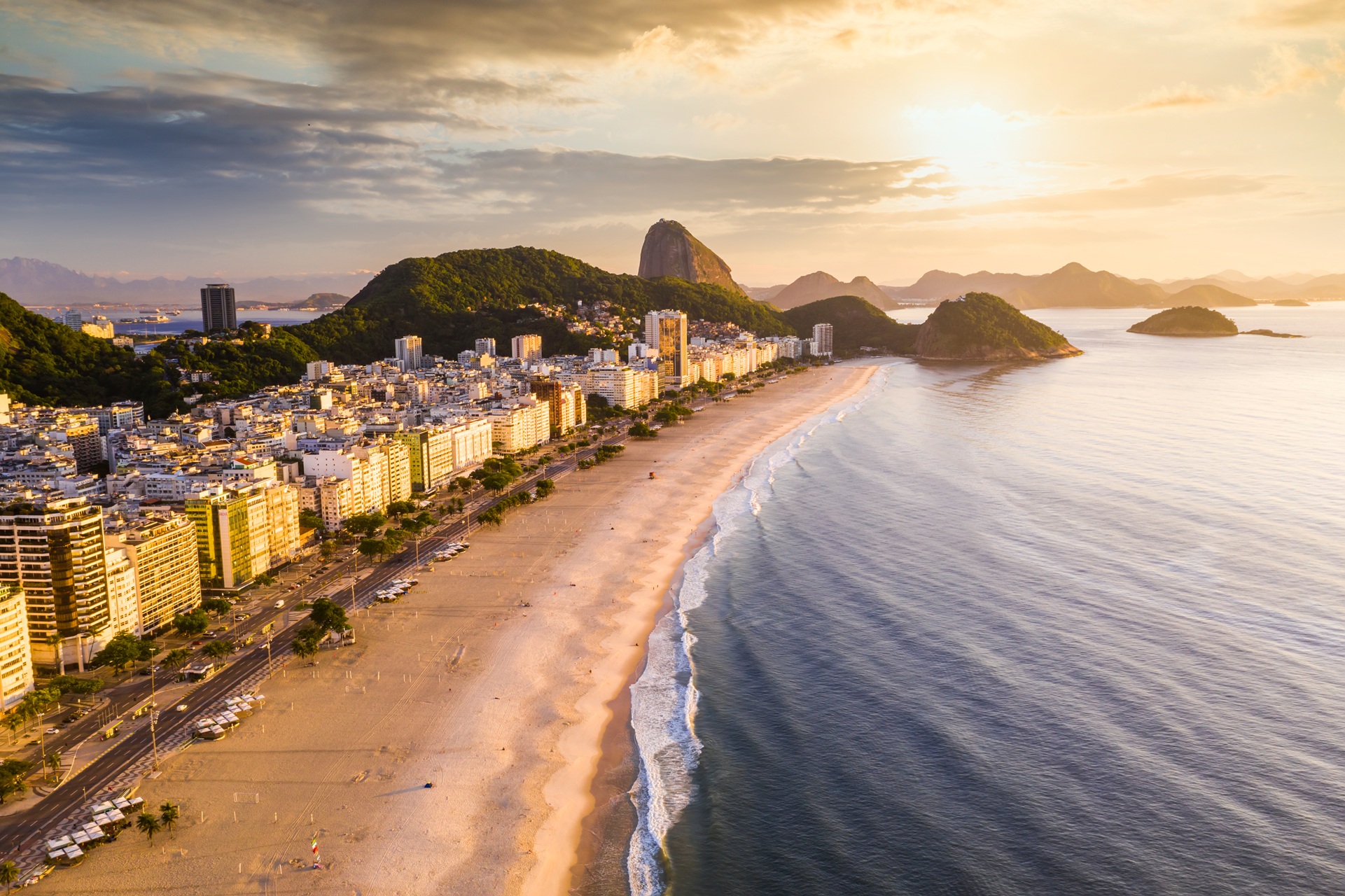 Aerial View of Copacabana Beach