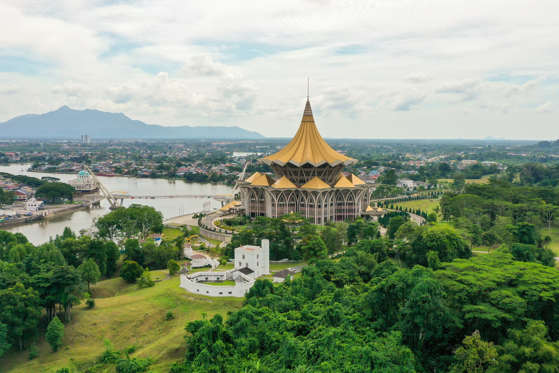 Aerial View of Kuching City