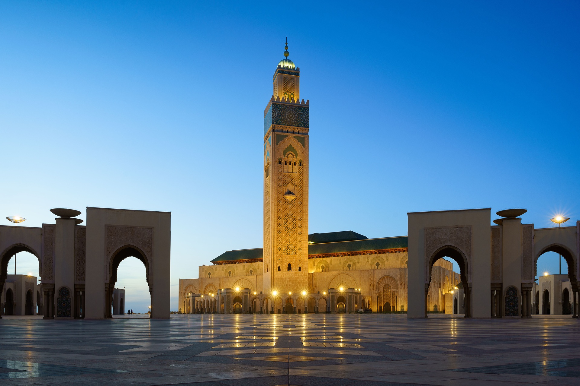 Casablanca Illuminated Hasan II mosque