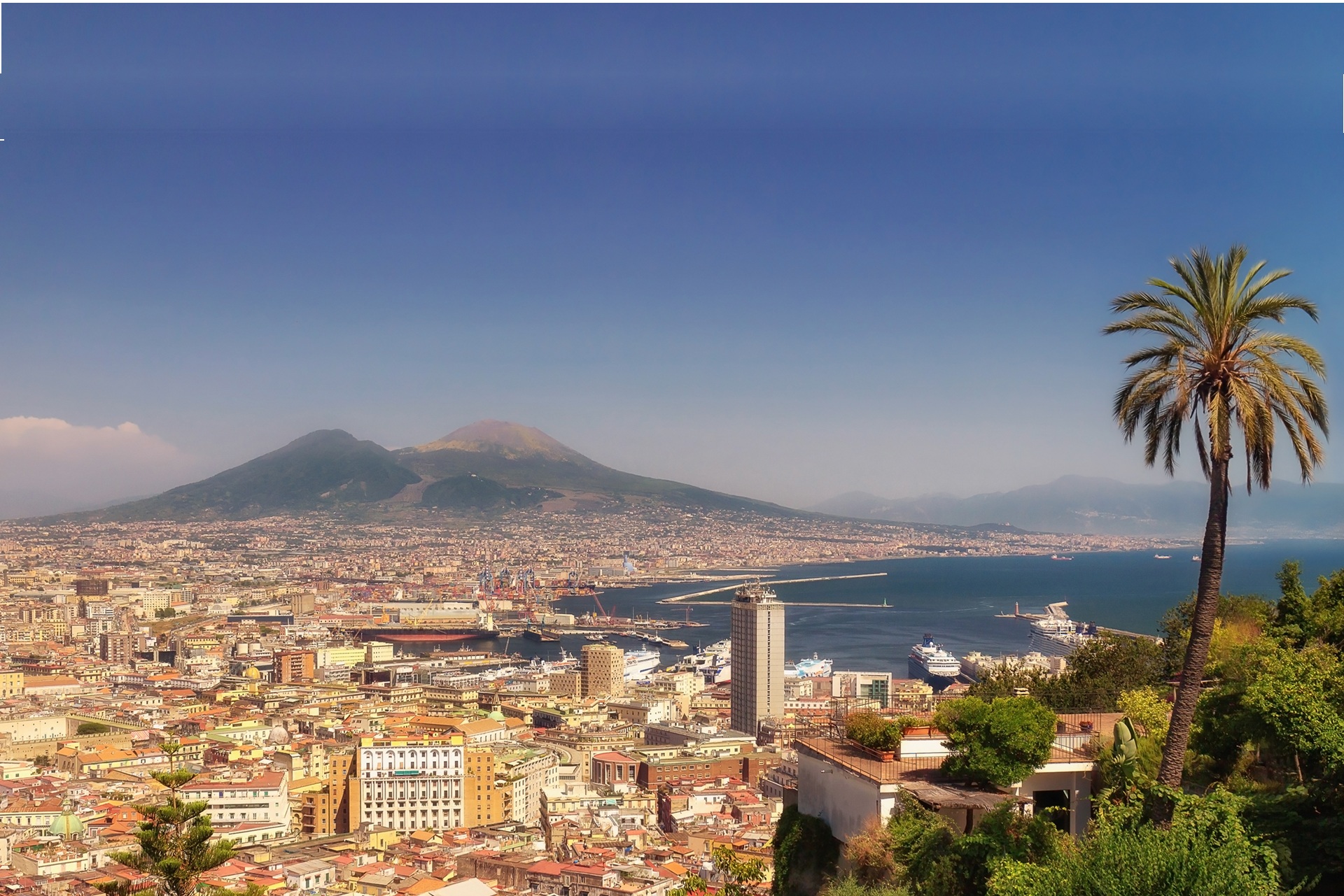 Bay of Naples and Mount vesuvius