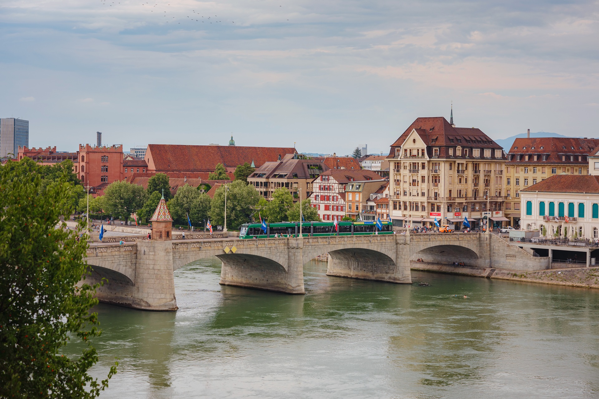 Basel City Centre on the Rhine