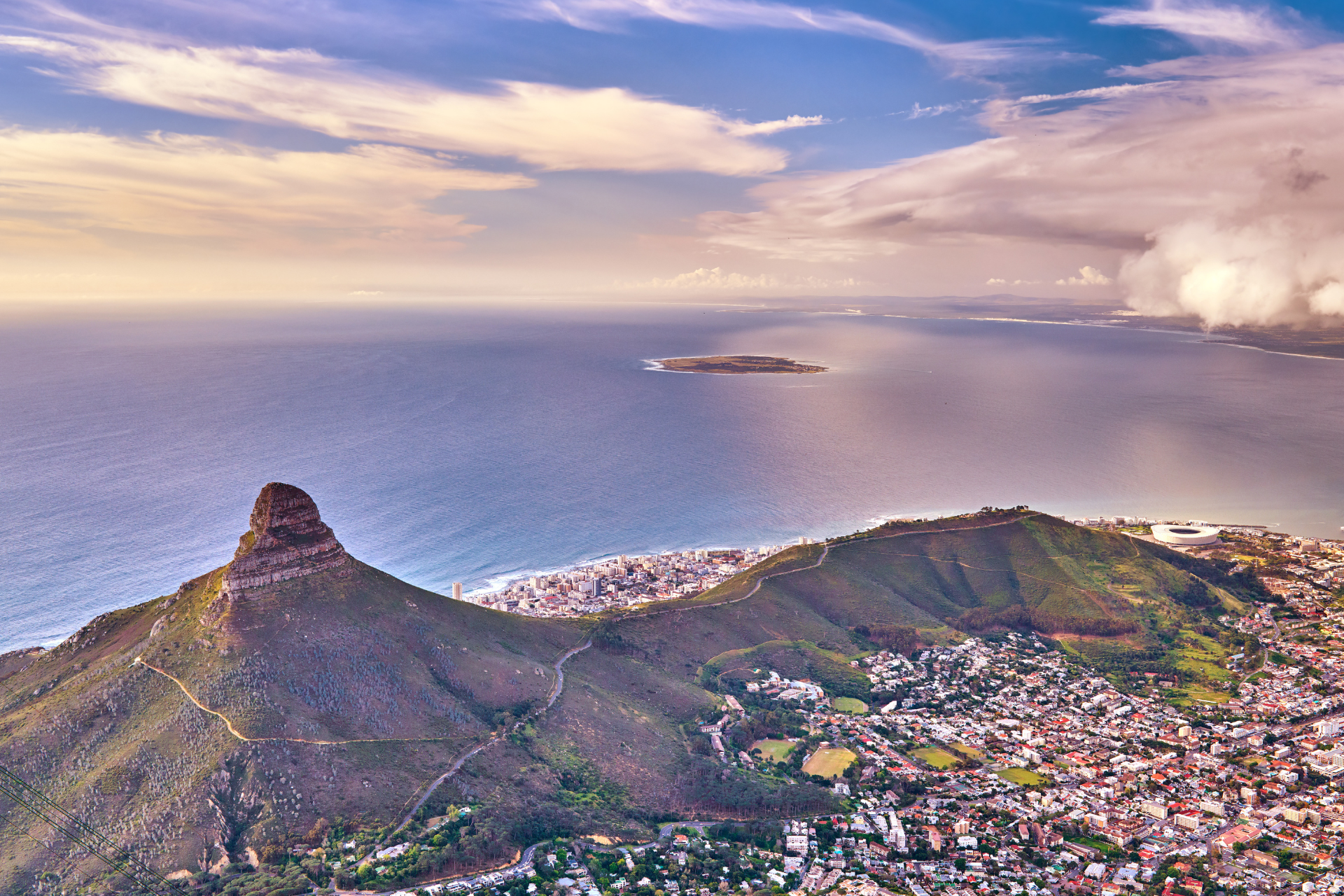 Lions head Mountain Overlooking Cape Town