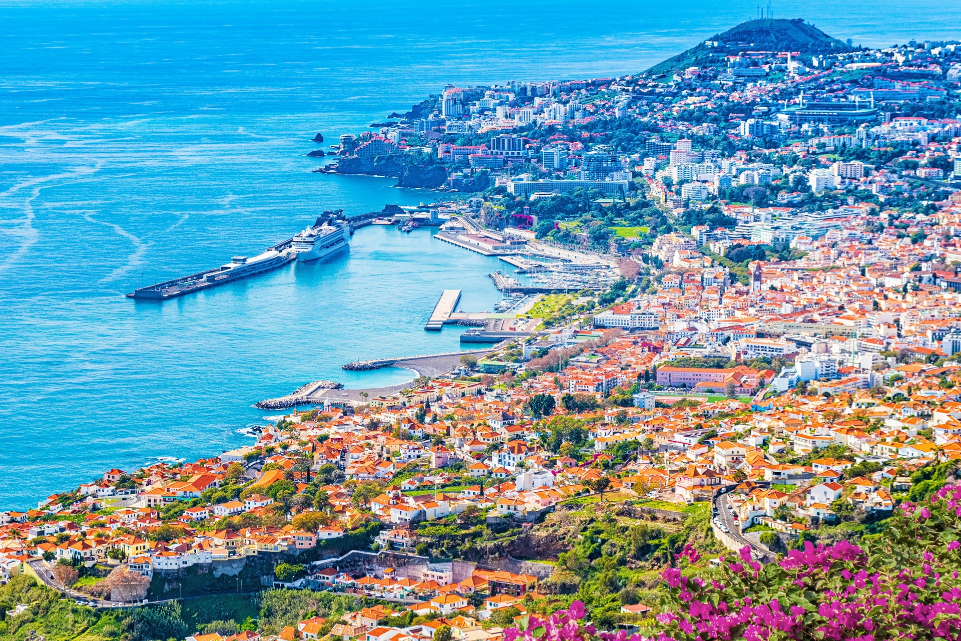 Madeira - Aerial view of Funchal