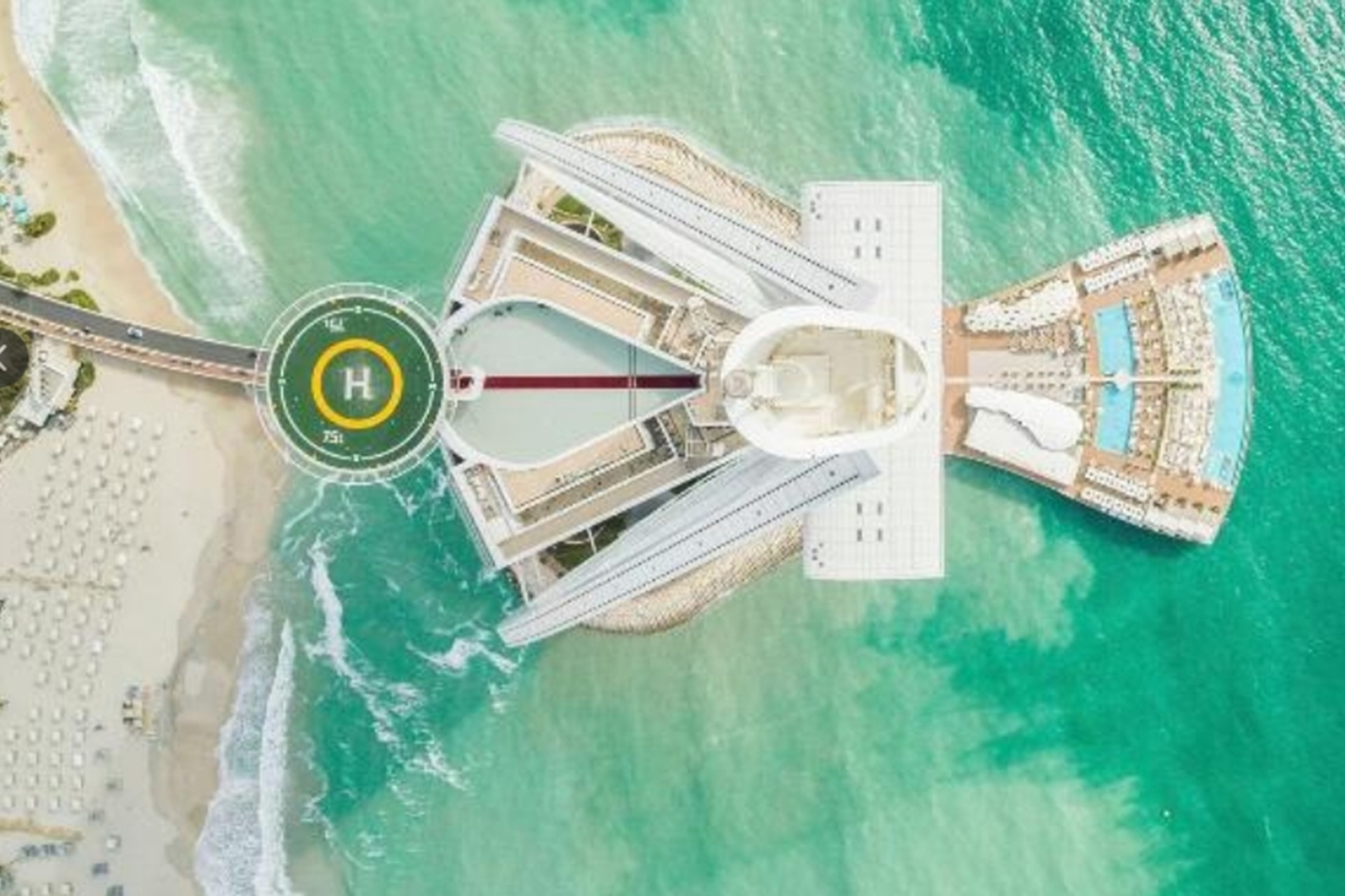 Burj Al Arab Aerial View