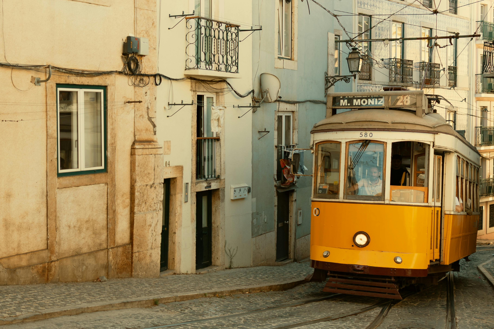 Tram in Lisbon Portugal