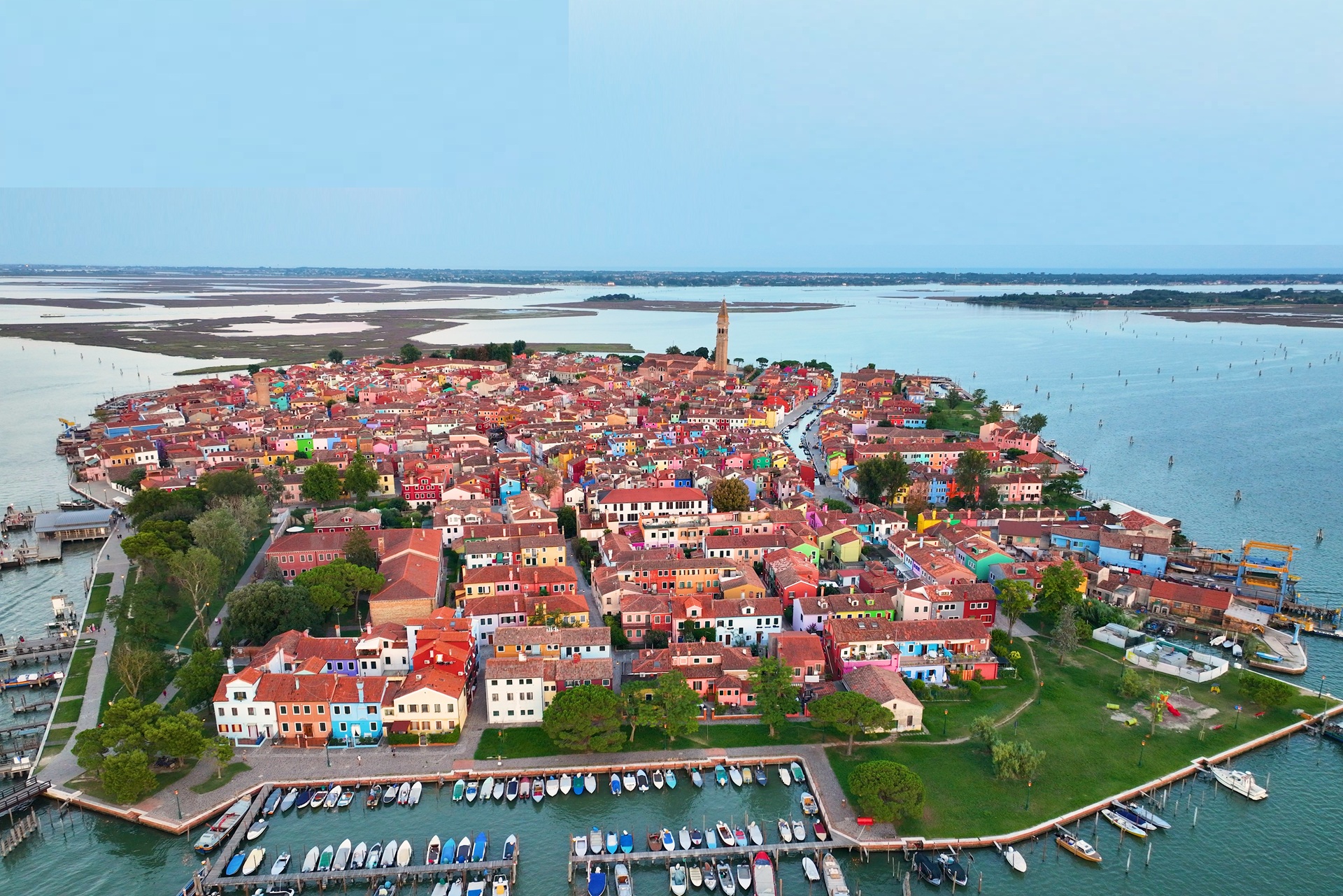 Aerial View of Burano Island