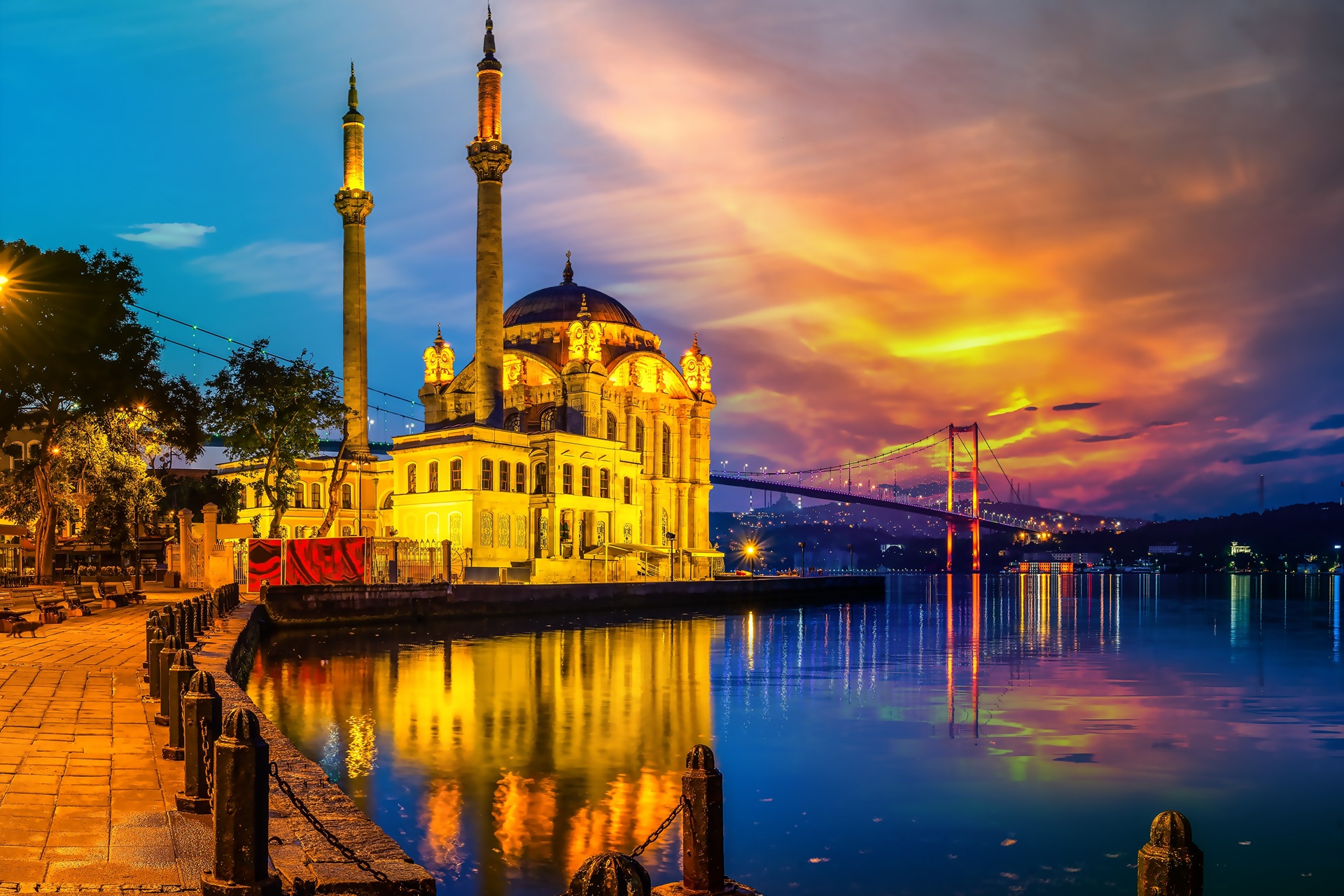 Ortakoy Mosque at Night