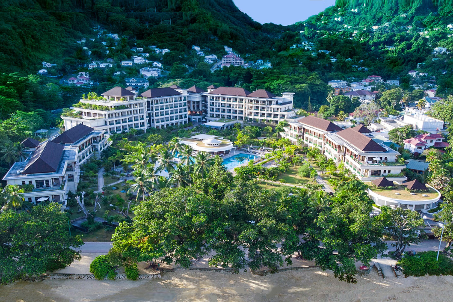 Savoy - Seychelles beach resort aerial view