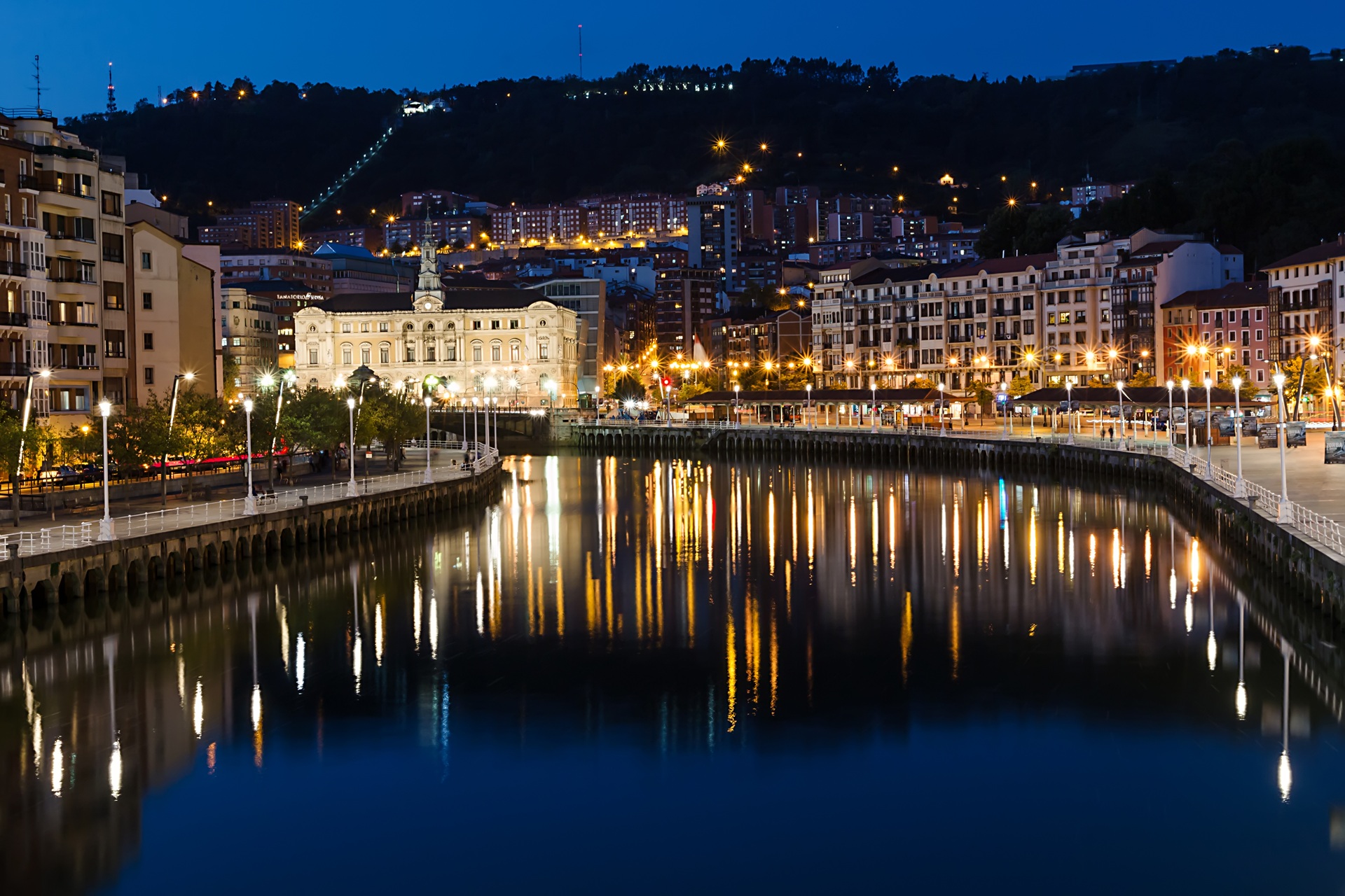 Bilbao at night