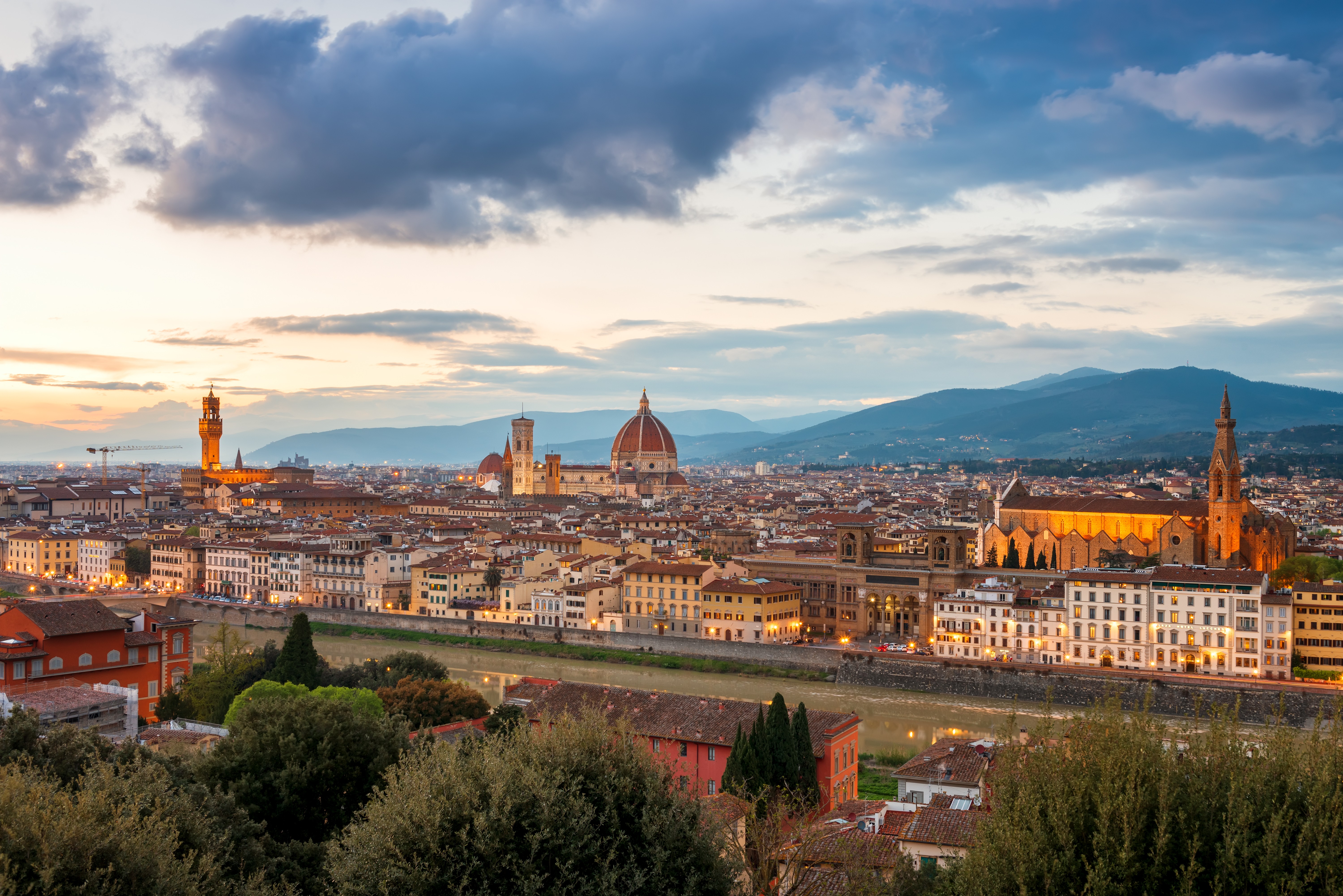Florence skyline at sunset